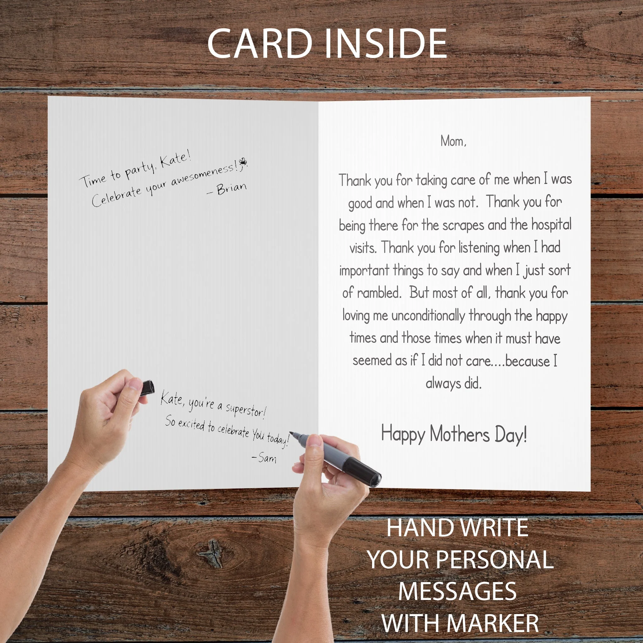 Giant "I Love You Mom" Mother's Day Greeting Card – 2x3 Foot with Jumbo Envelope - Image 3