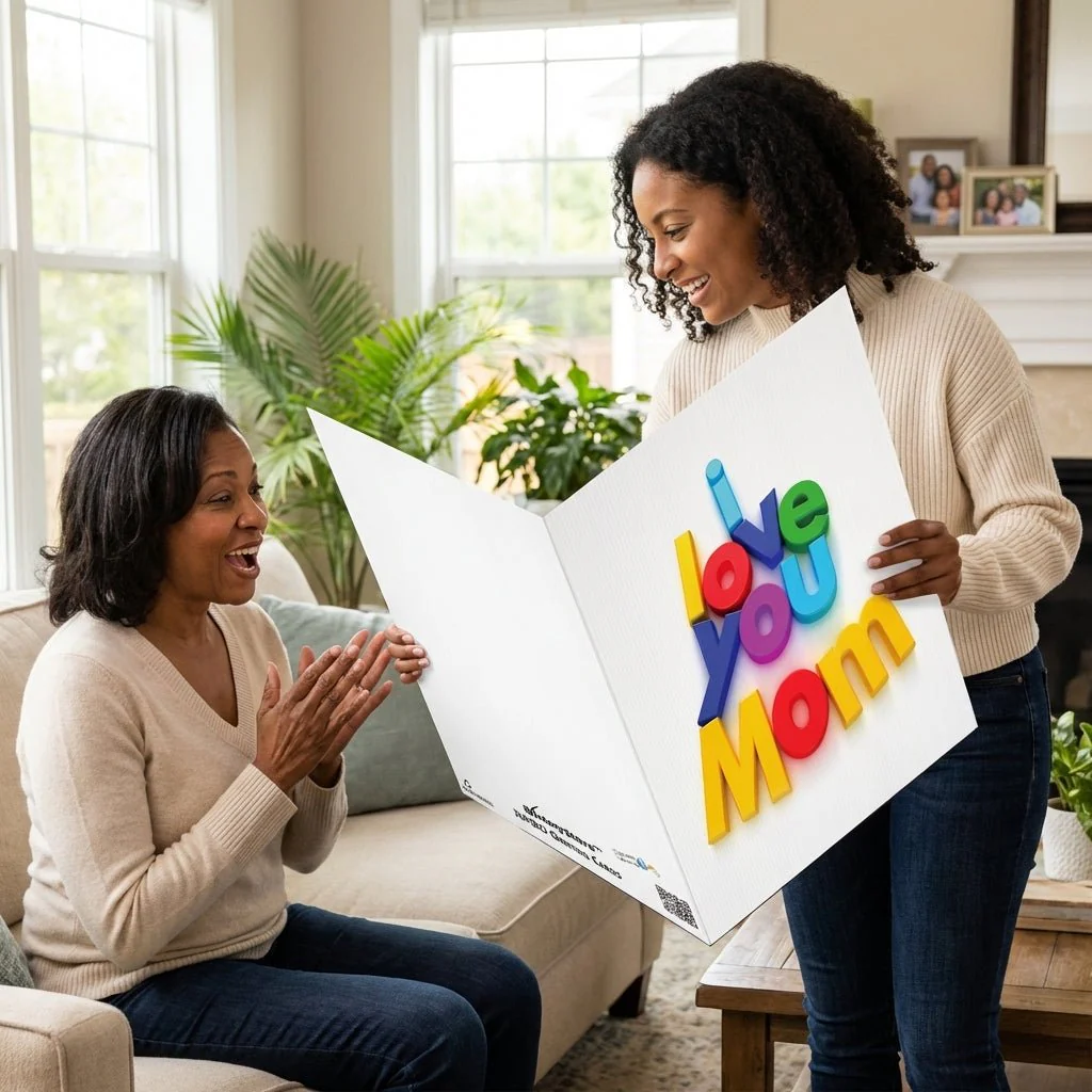 Giant "I Love You Mom" Mother's Day Greeting Card – 2x3 Foot with Jumbo Envelope - Image 4