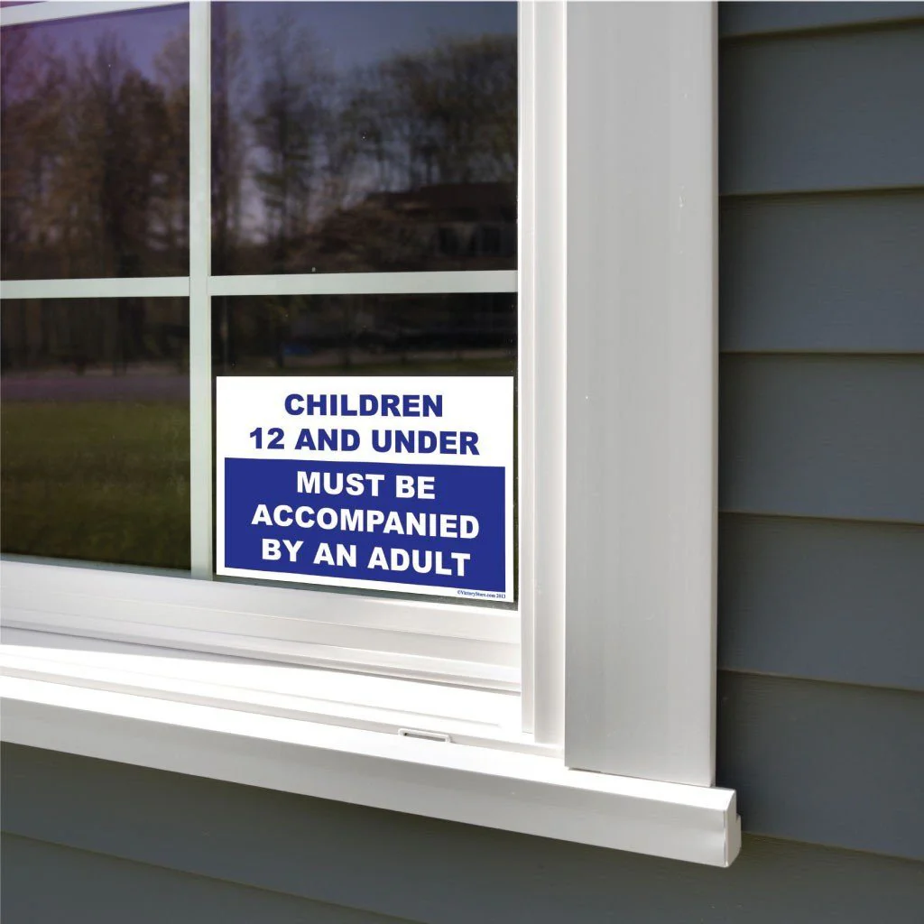 Must Be Accompanied By an Adult Sign or Sticker - Image 6