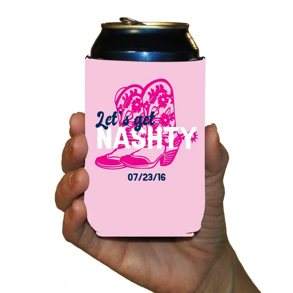 Let's Get Nashty Nashville Bachelorette Custom Can Cooler Set - Image 4