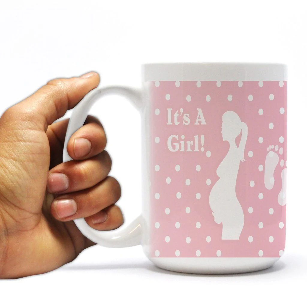It's A Girl Pregnant Mother 15 Oz Coffee Mug