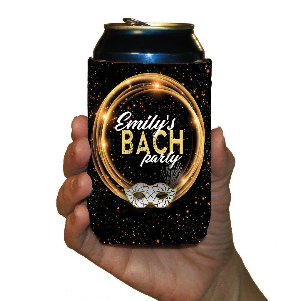 New Orleans Themed Bachelorette Party Custom Can Cooler Set
