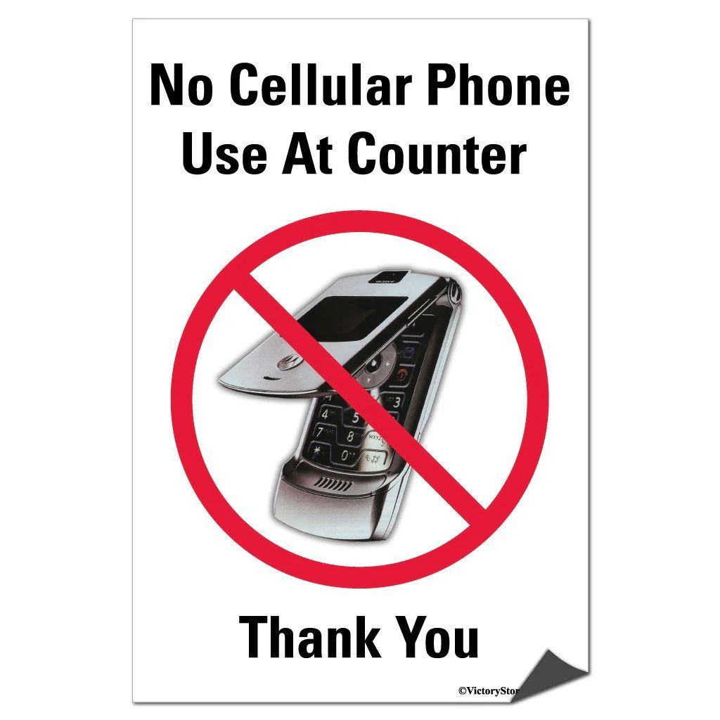 No Cellular Phone Zone Sign or Sticker - Image 6