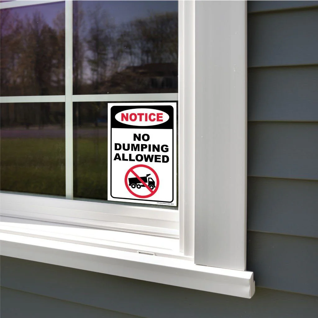 No Dumping Allowed Sign or Sticker - Image 10