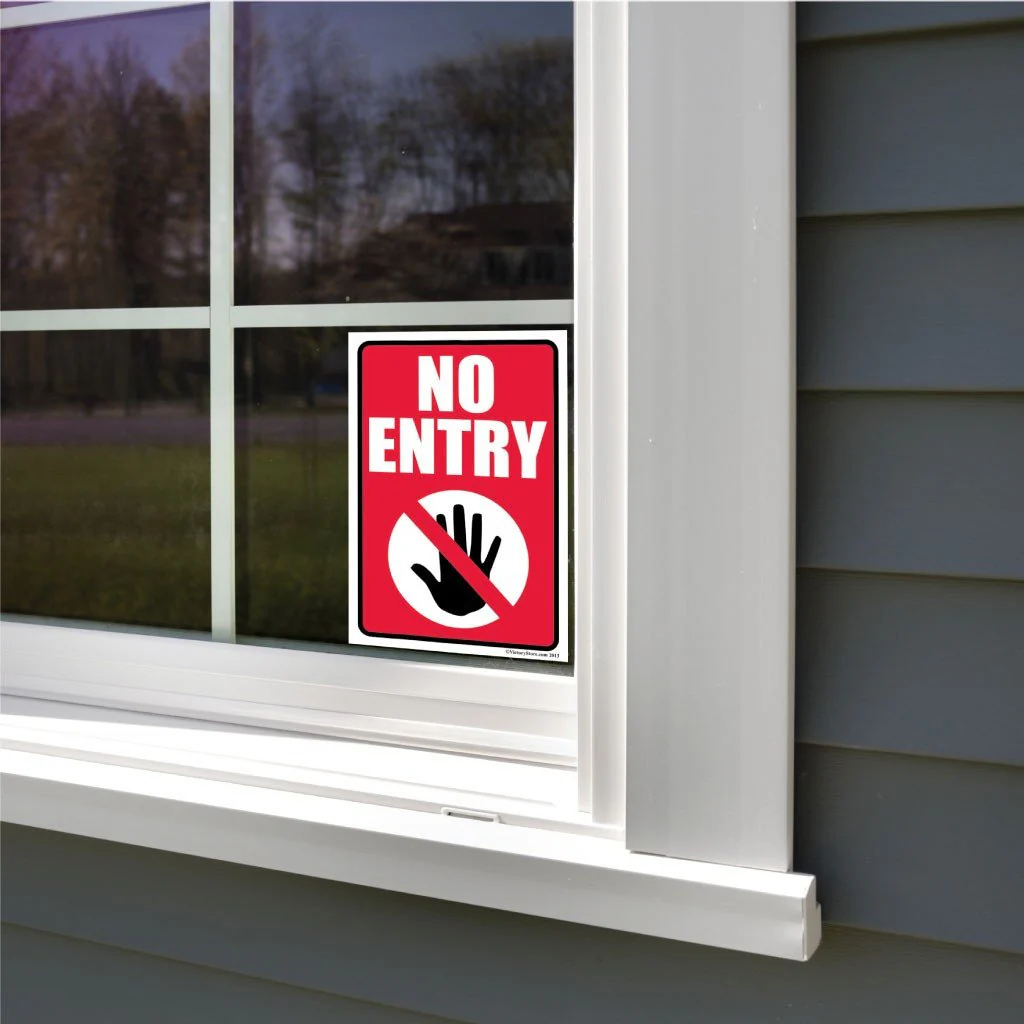 No Entry Notice Sign or Sticker - Image 9