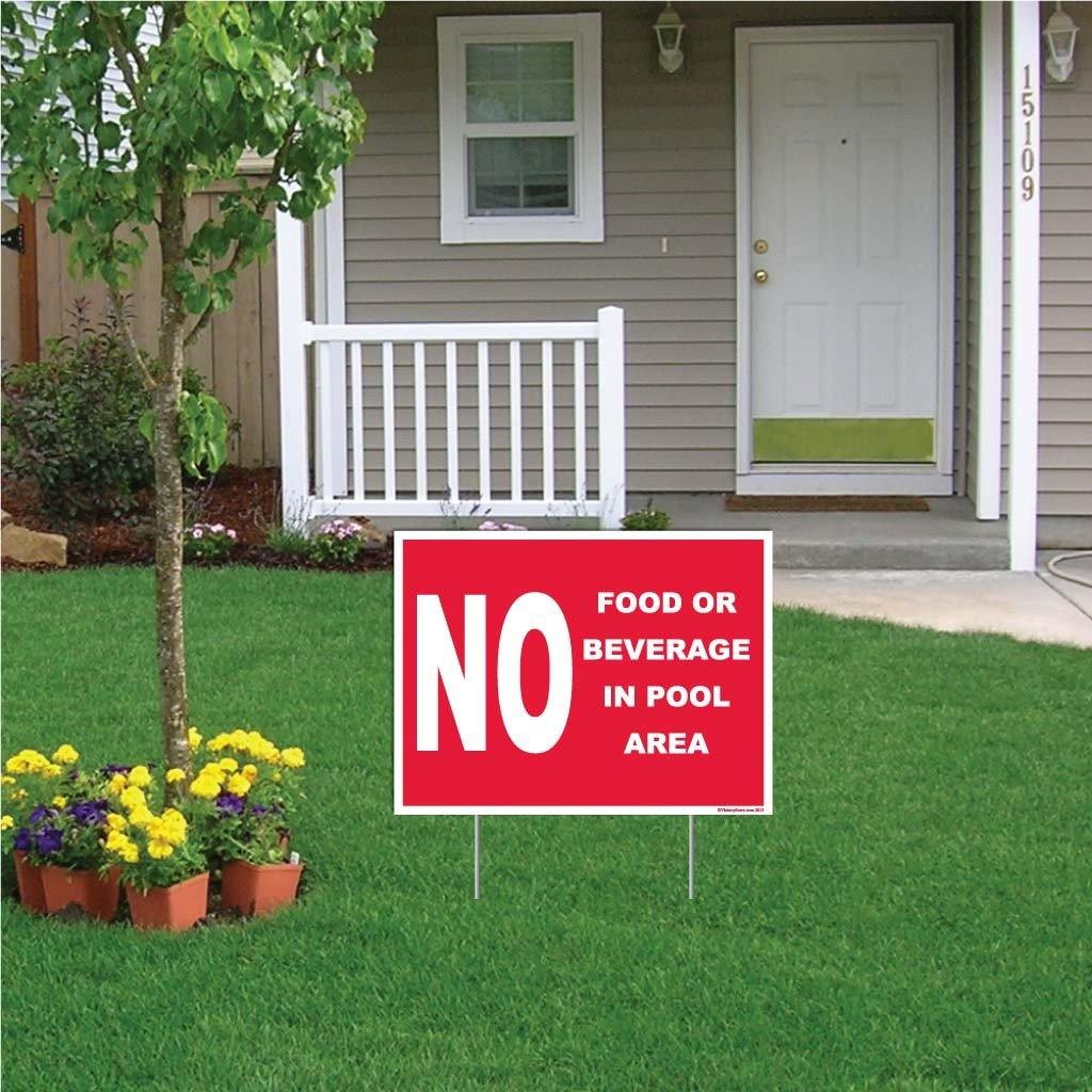 No Food or Beverage in Pool Area Sign or Sticker - Image 3