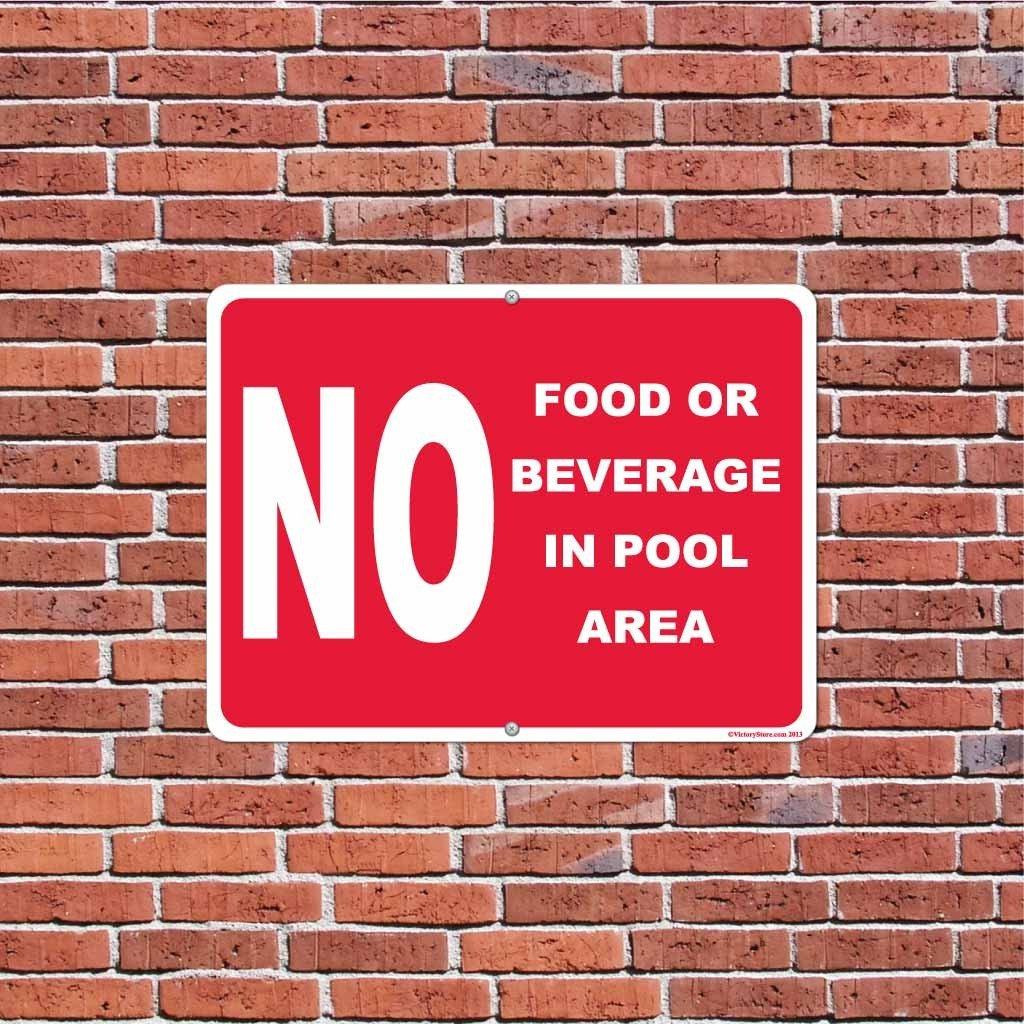 No Food or Beverage in Pool Area Sign or Sticker - Image 5