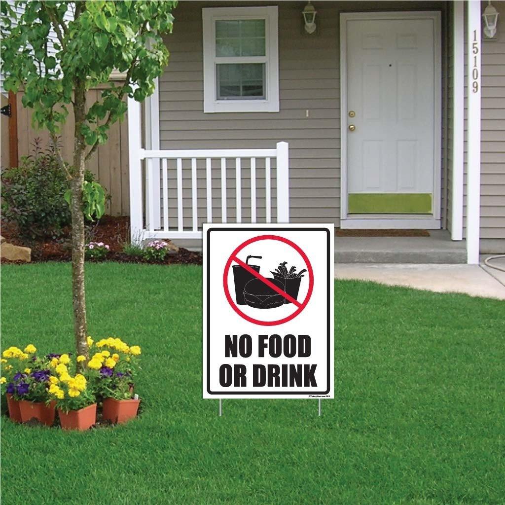 No Food or Drink Sign or Sticker - Image 8