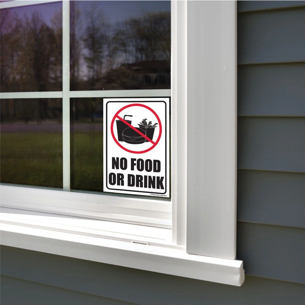 No Food or Drink Sign or Sticker - Image 9
