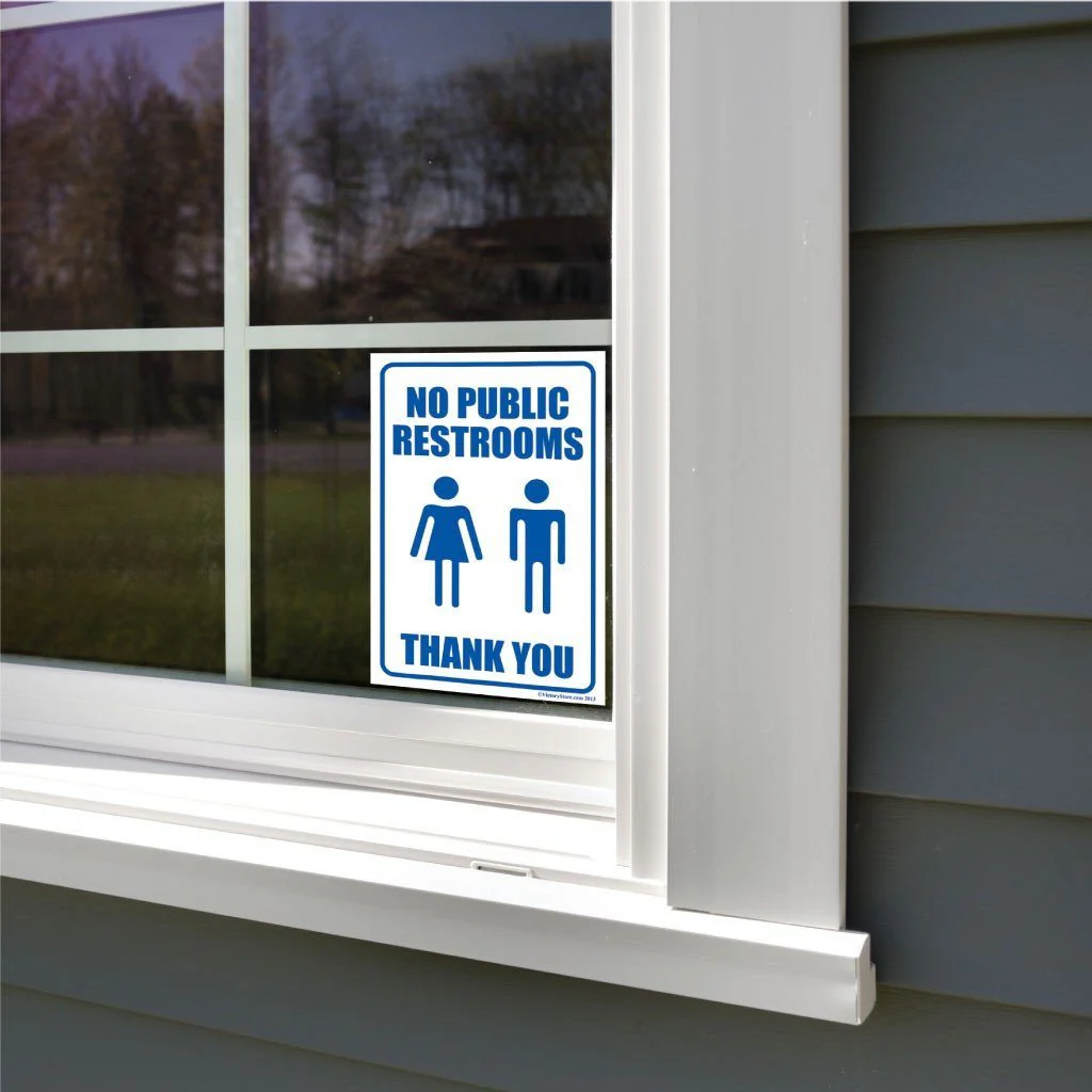 No Public Restrooms Sign or Sticker
