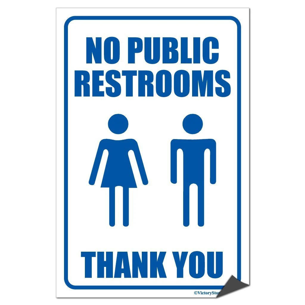 No Public Restrooms Sign or Sticker - Image 6