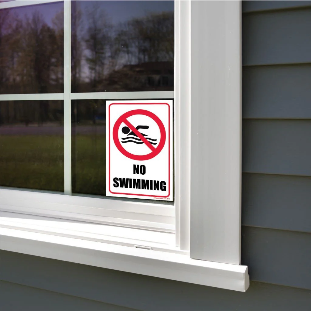 No Swimming Horizontal Sign or Sticker - Image 6
