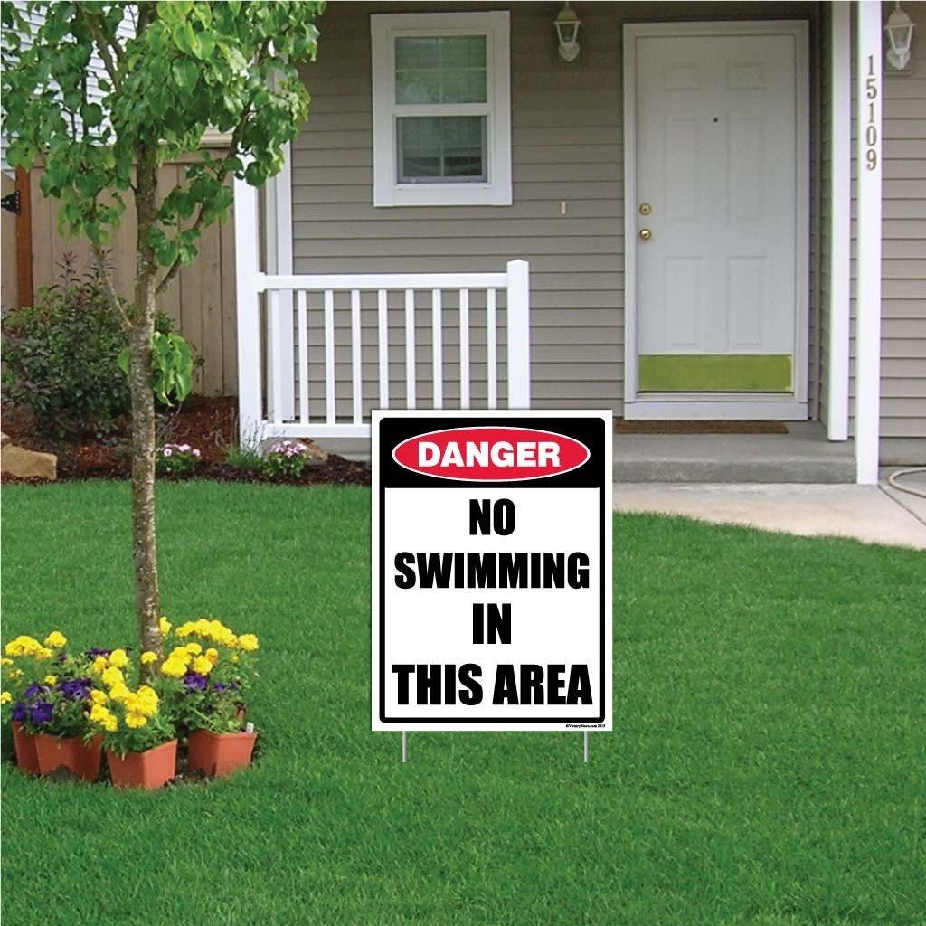 No Swimming in this Area Sign or Sticker - Image 3