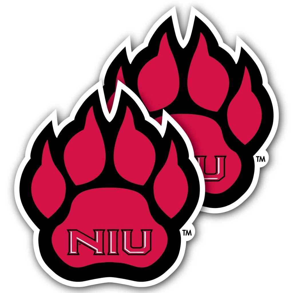 Northern Illinois University Paw Window Decal Set of 2 - Image 2