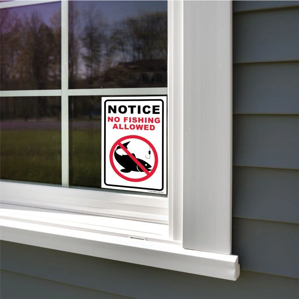 Notice No Fishing Allowed Sign or Sticker - Image 7