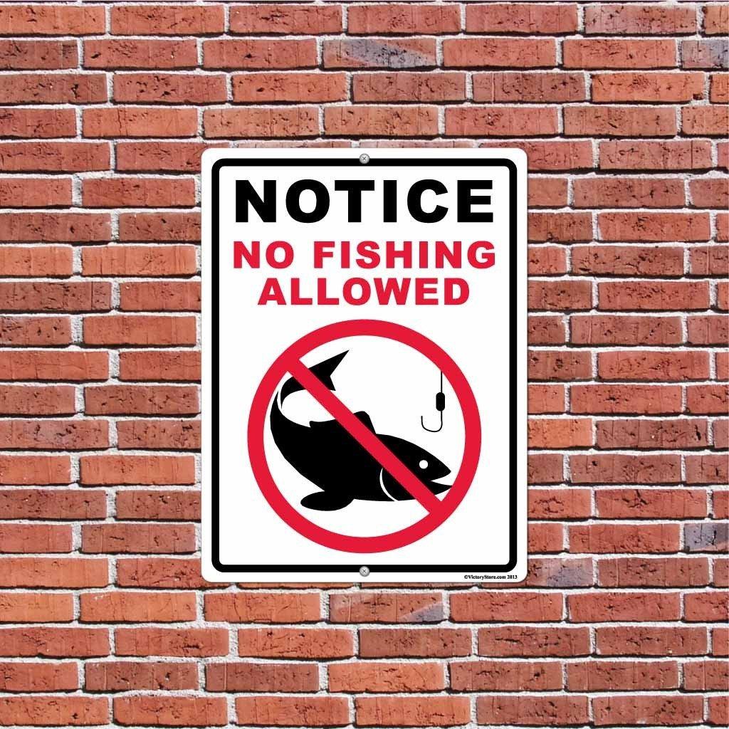 Notice No Fishing Allowed Sign or Sticker - Image 9