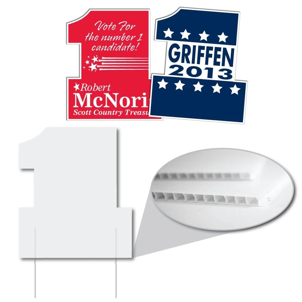 22"x19" Custom Number One Shaped Yard Sign - Image 4
