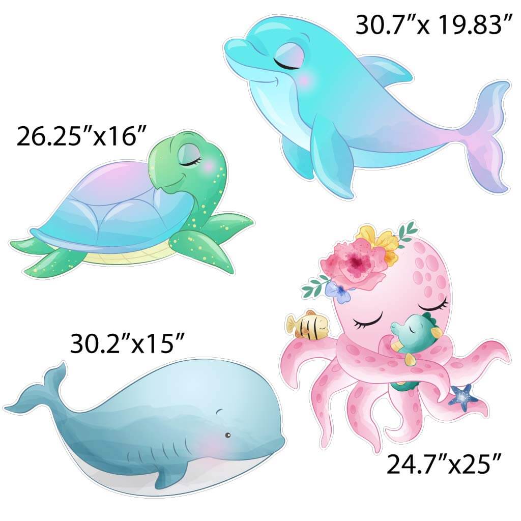 Ocean Theme Mermaid Tails Yard Card 12 pc set - Image 5