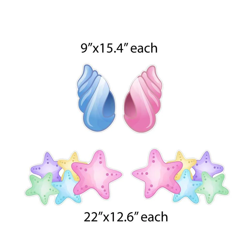 Ocean Theme Mermaid Tails Yard Card 12 pc set - Image 6