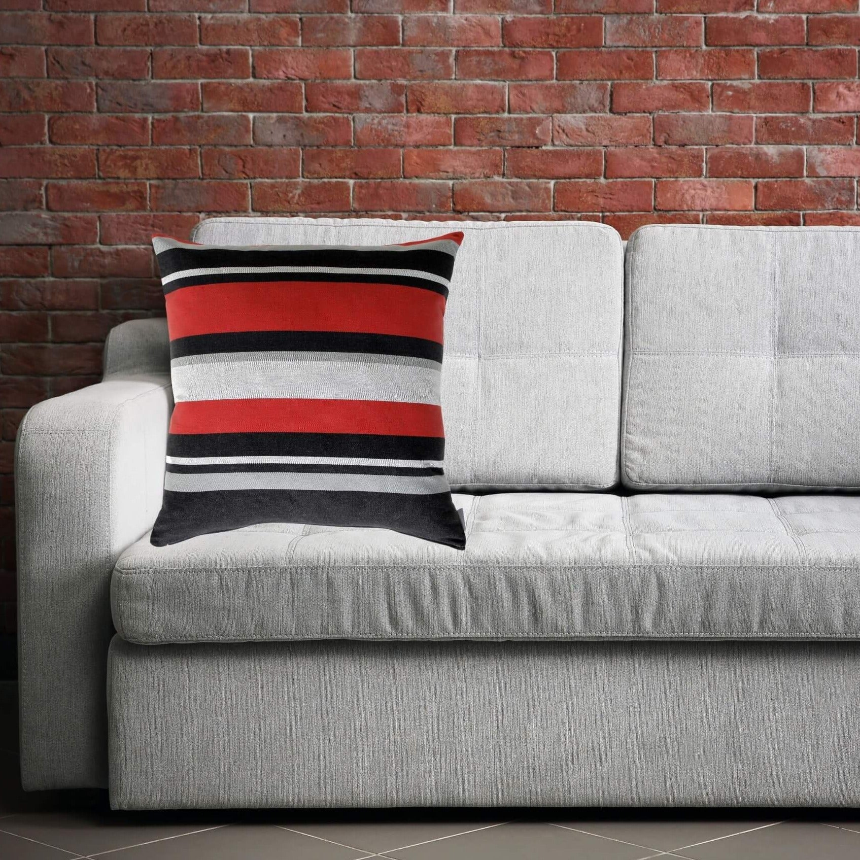 Ohio State Colors Striped Pillow Cover - Image 3