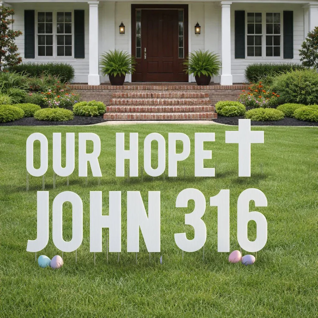 Our Hope John 3:16 Yard Letter Decorations