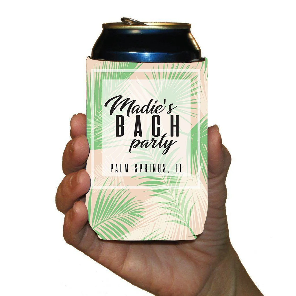 Palm Springs Bachelorette Party Custom Can Cooler Set