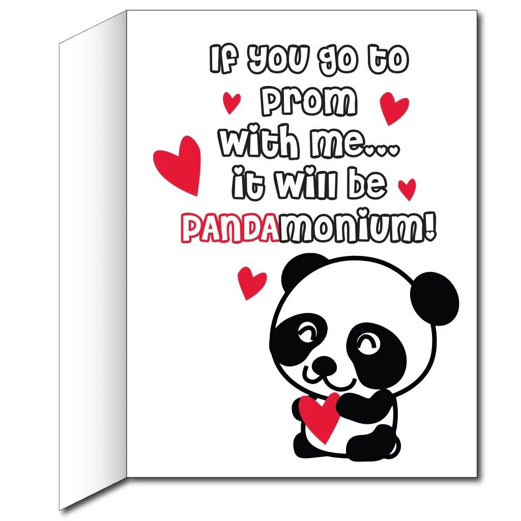 2'x3' Giant PANDAmonium Promposal Greeting Card - Image 3