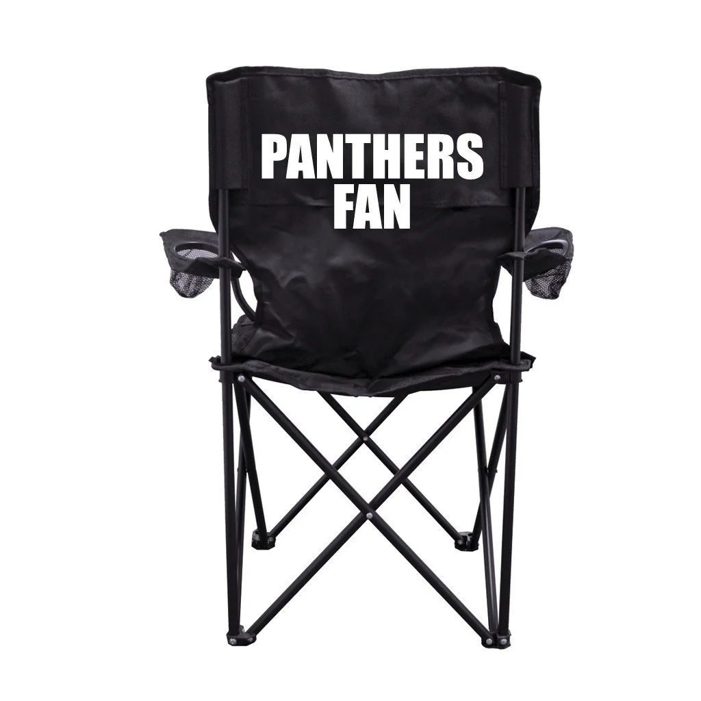 Panthers Fan Black Folding Camping Chair