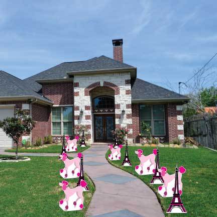 Paris Pathway Markers Yard Decorations 13 piece set