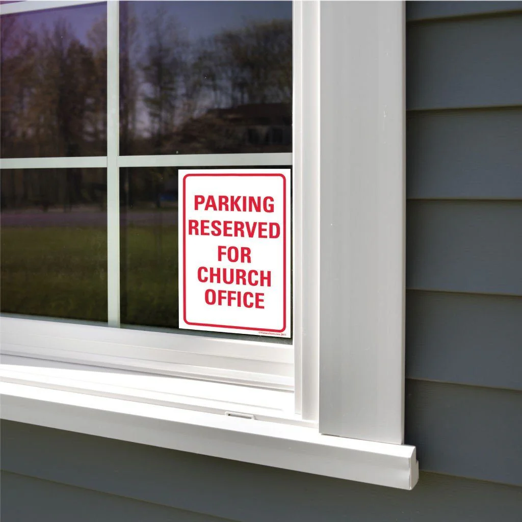 Parking Reserved for Church Office Sign or Sticker - Image 6