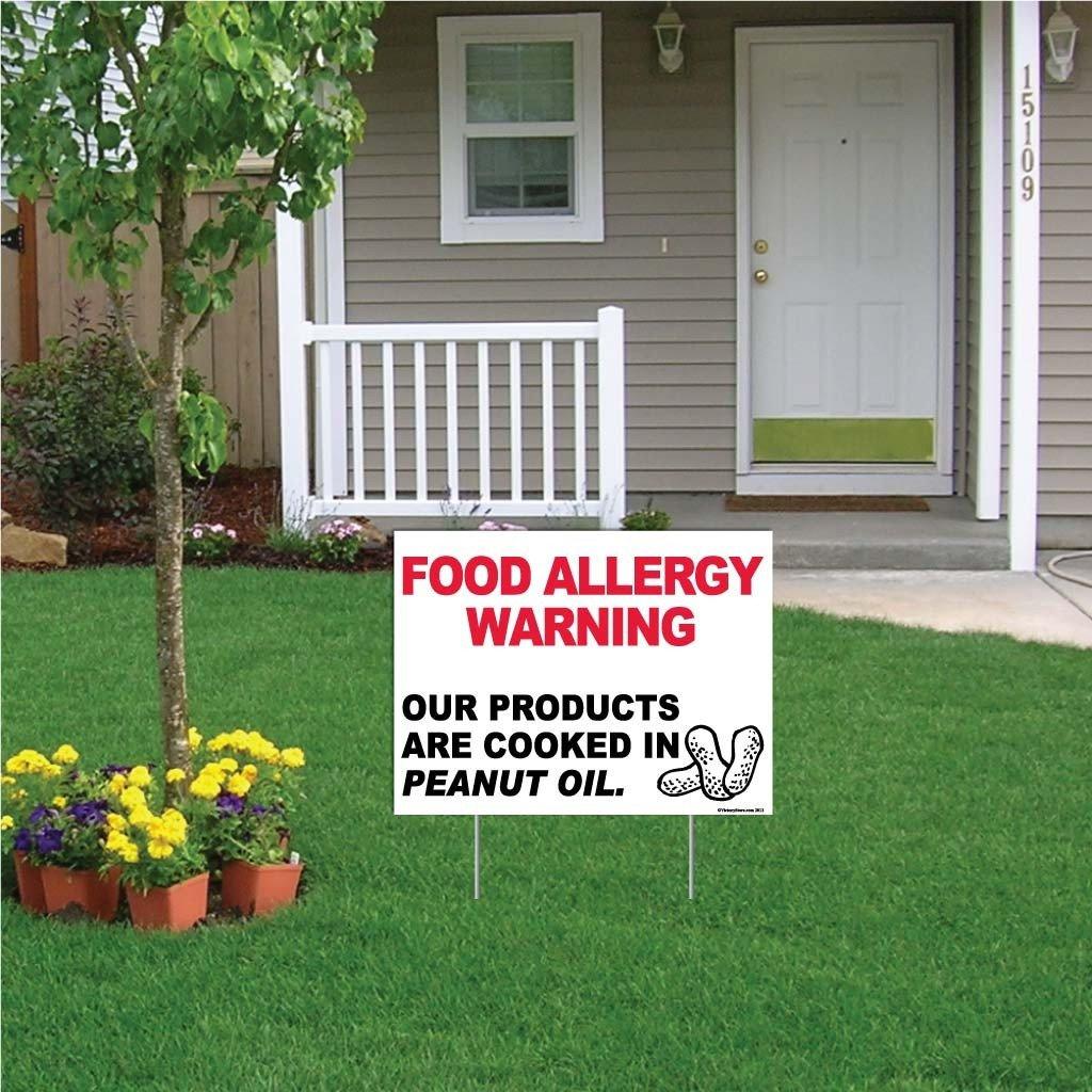 Peanut Oil Food Allergy Warning Sign - Image 3
