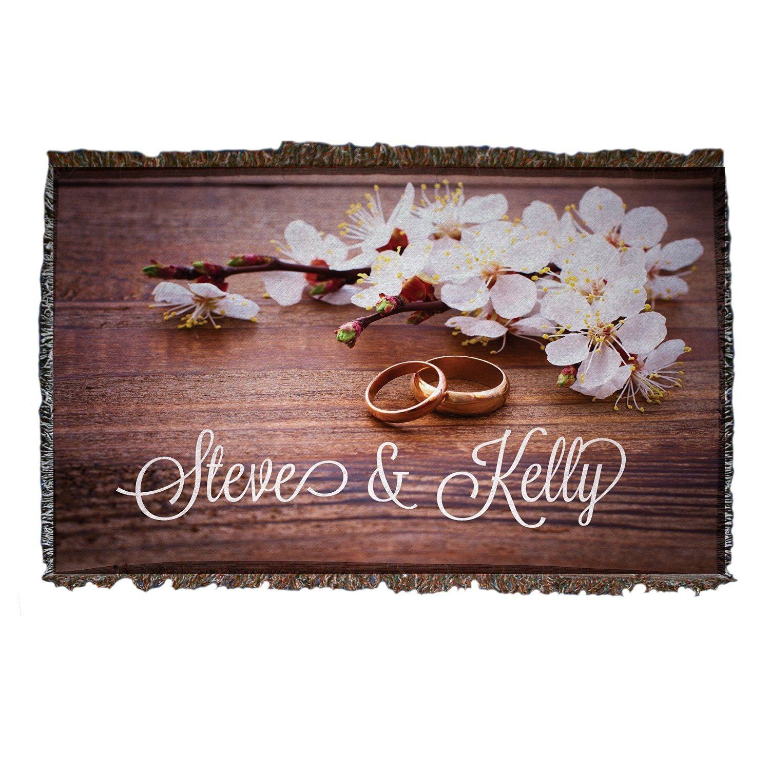 Custom Wedding Throw Blanket