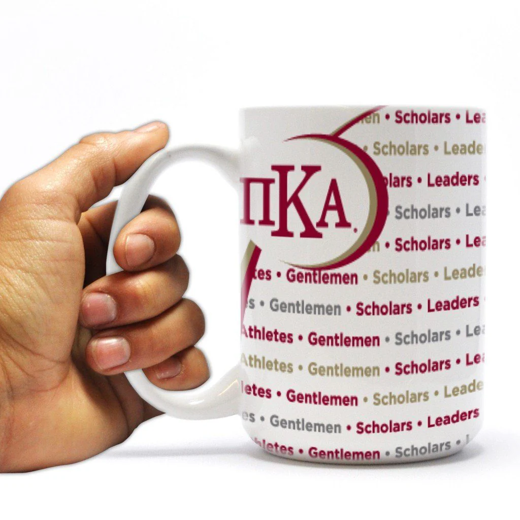 Pi Kappa Alpha 15oz Greek Letters with Words Coffee Mug