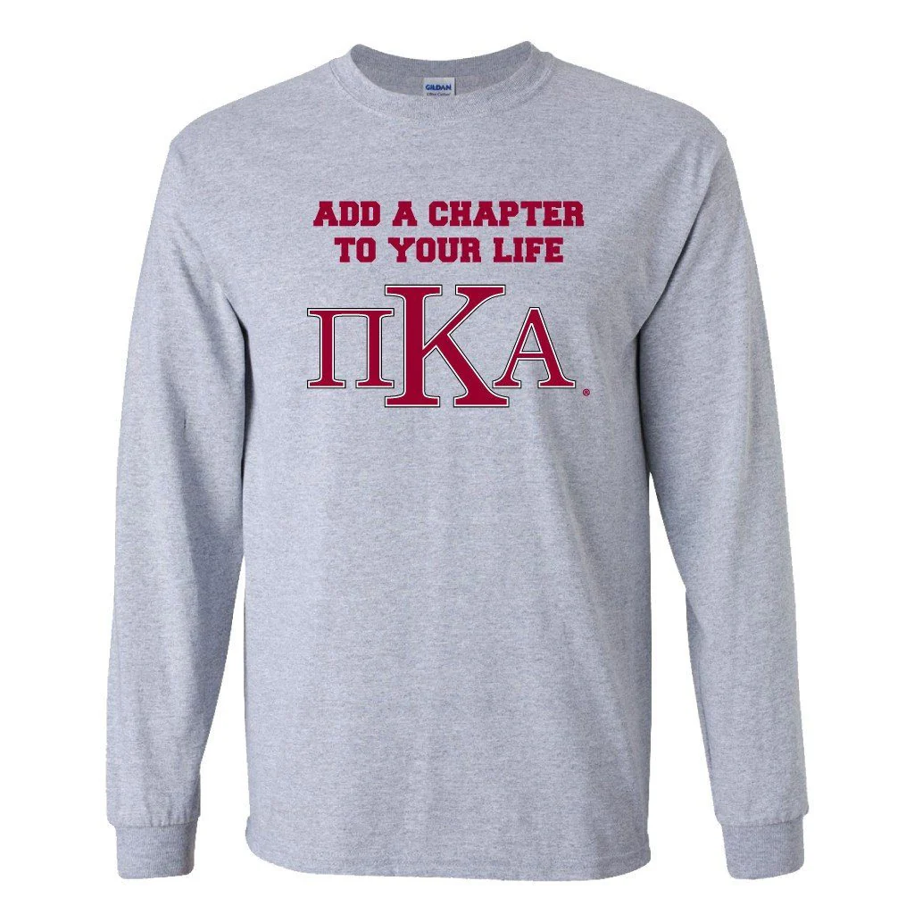 Pi Kappa Alpha Add a Chapter to Your Life Long Sleeve T-shirt - Image 2