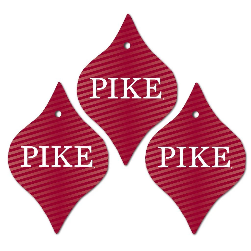Pi Kappa Alpha Tapered Ornament Set of 3 - Image 2
