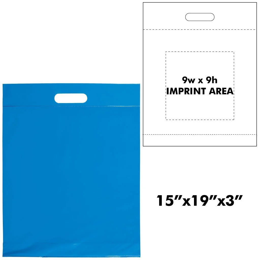 Plastic Die Cut Handle Bags | 9.5"W x 12"H - Image 7