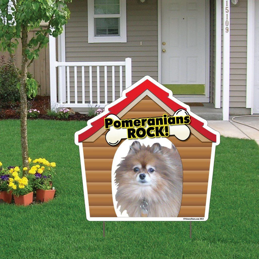 Pomeranians Rock! Dog Yard Sign