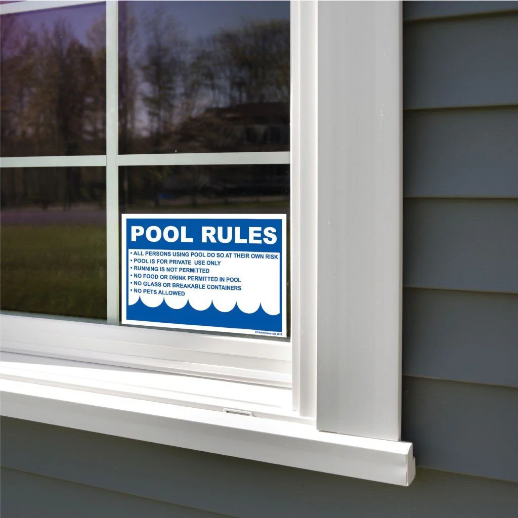 Pool Rules Horizontal Signage | Horizontal