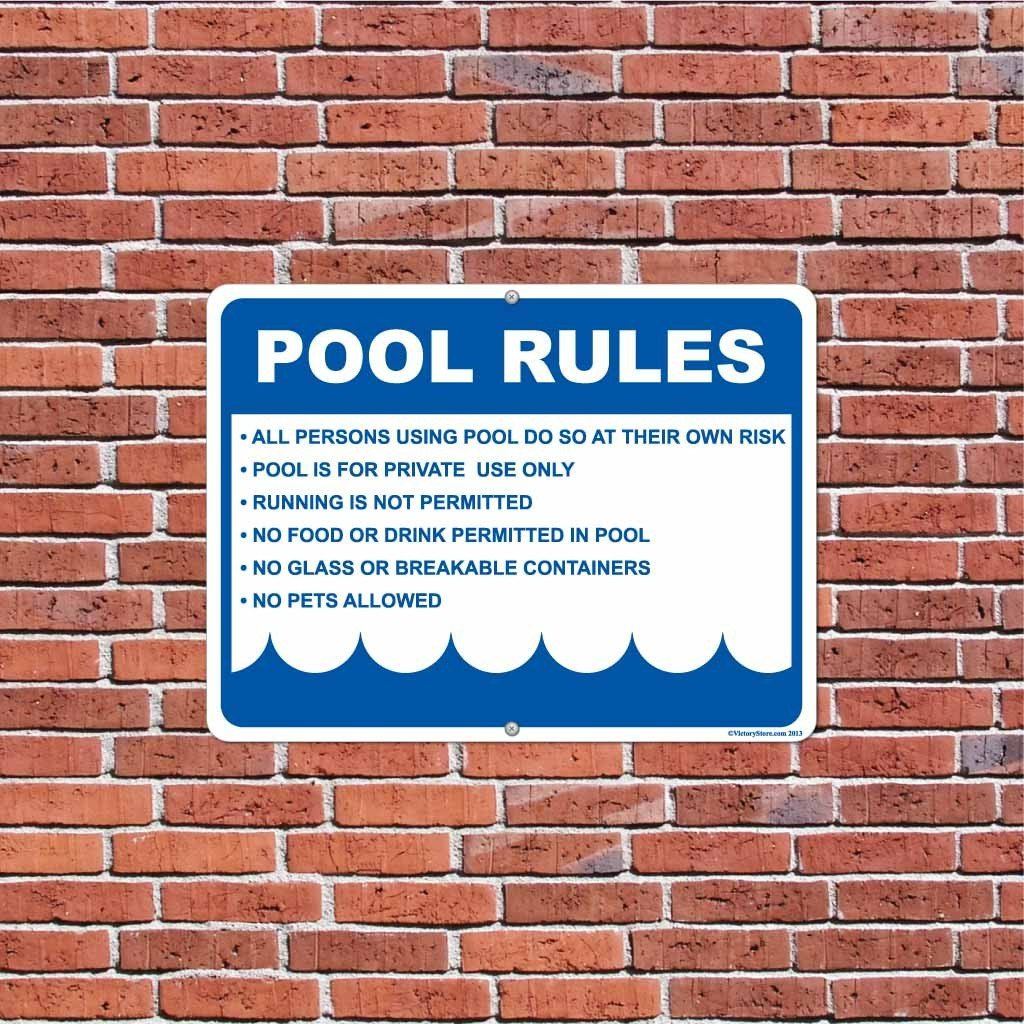 Pool Rules Horizontal Signage | Horizontal - Image 5