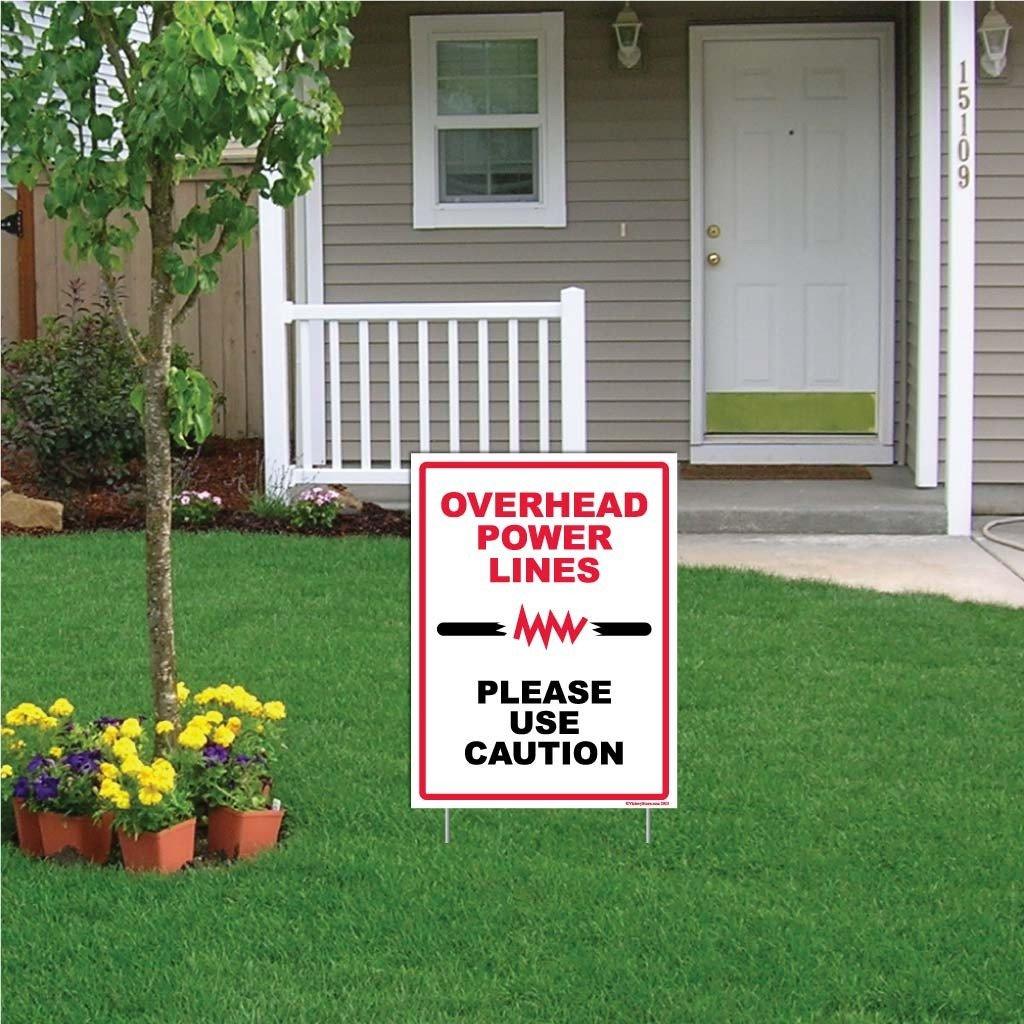 Power Lines Overhead Warning Sign or Sticker - Image 11