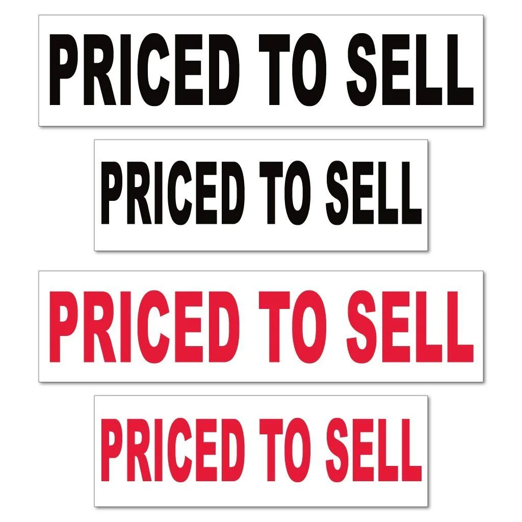Priced to Sell Real Estate Yard Sign Rider Set - Image 3