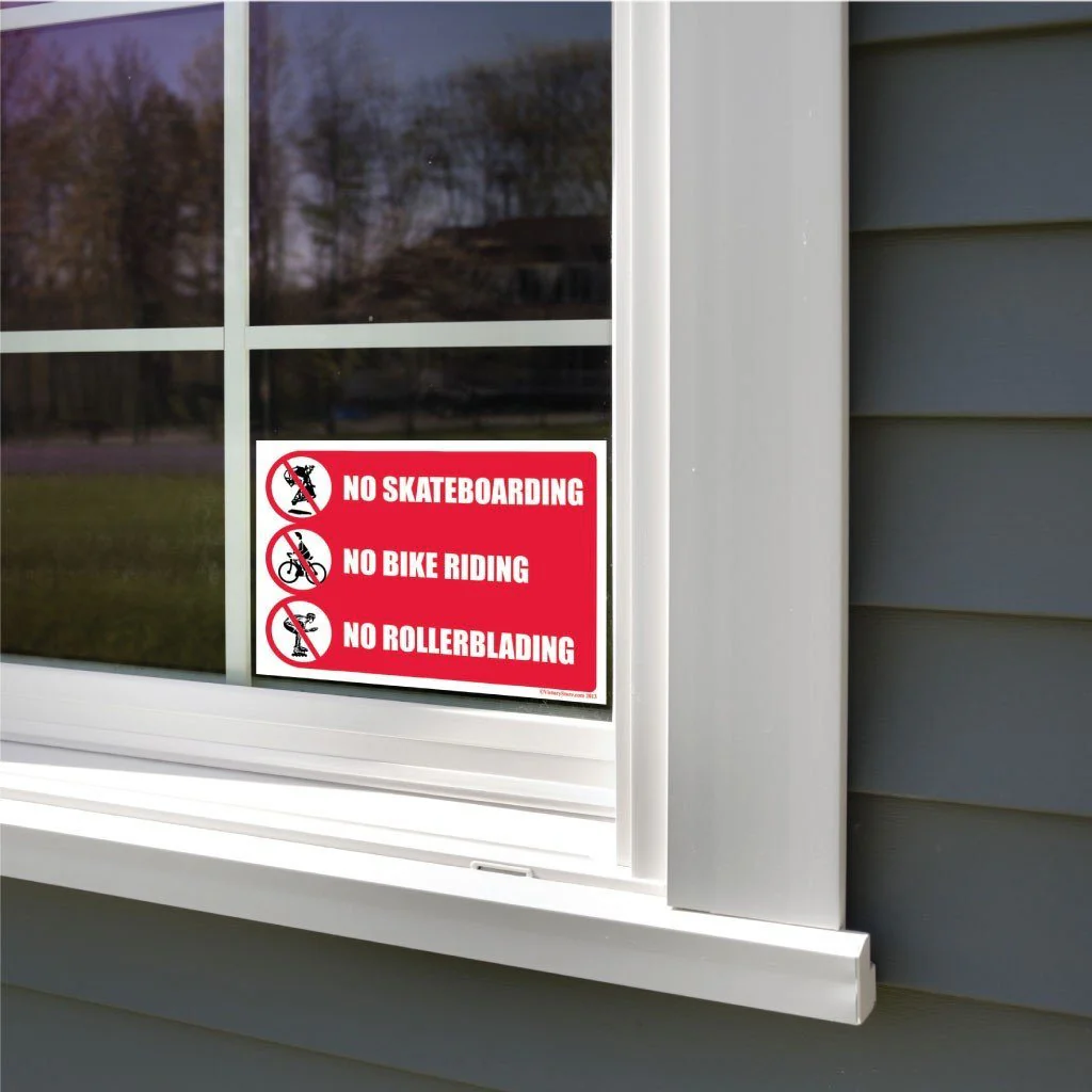 No Skateboarding, Bike Riding, Rollerblading Signs or Stickers - Image 10