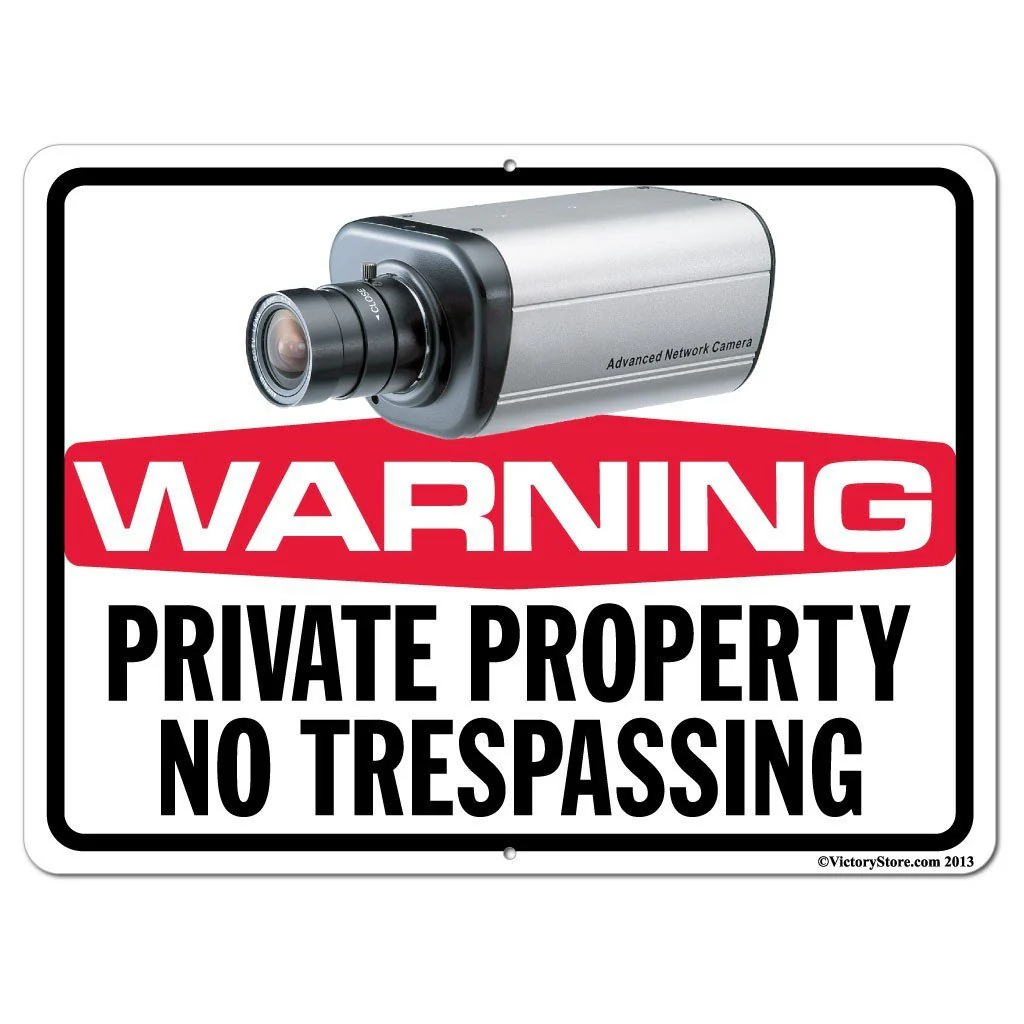 Private Property No Trespassing Security Camera Sign or Sticker - Image 3