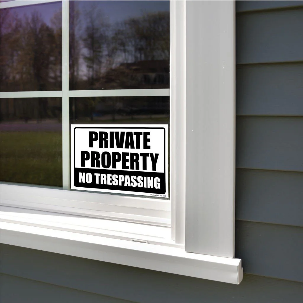 Private Property No Trespassing Signage
