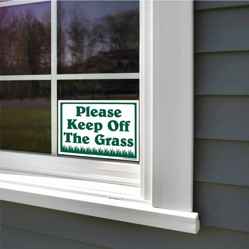 Please Stay off the Grass Sign or Sticker - Image 10