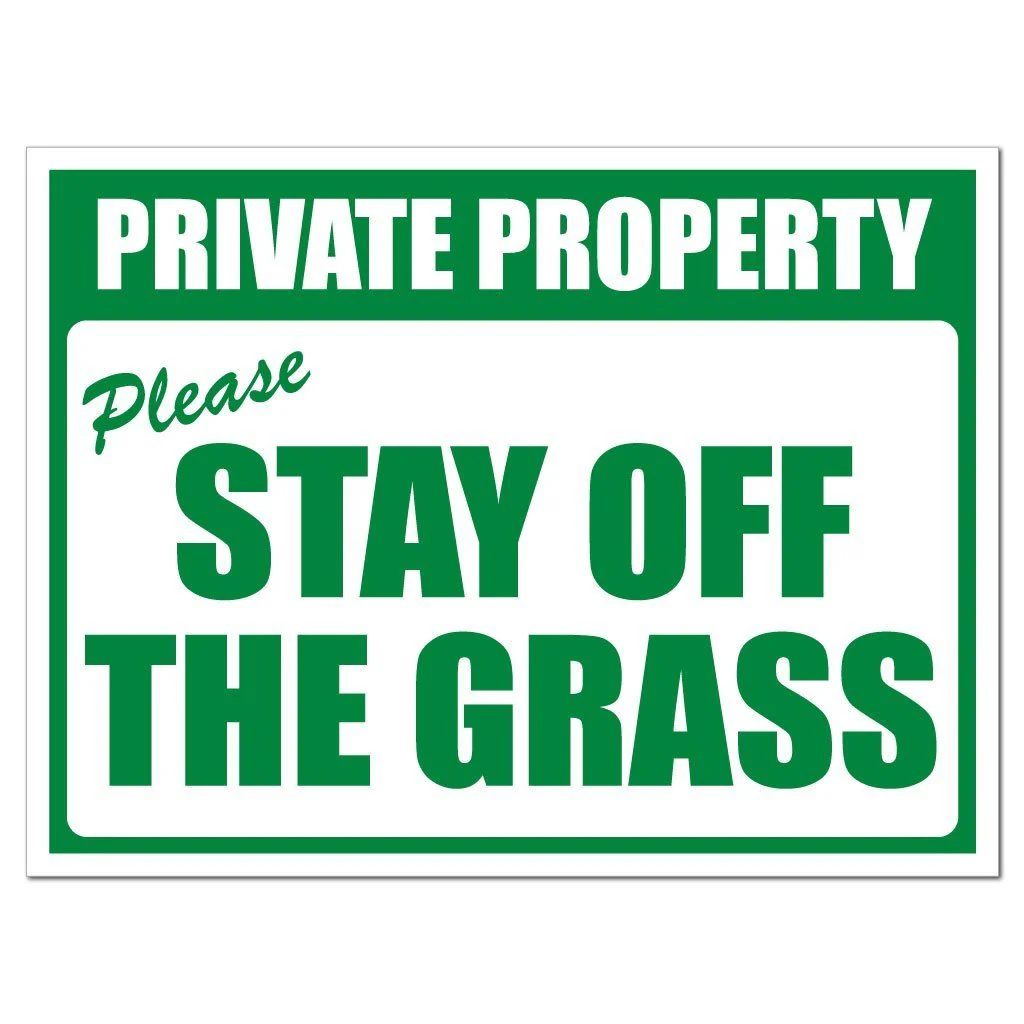 Please Stay off the Grass Sign or Sticker - Image 2