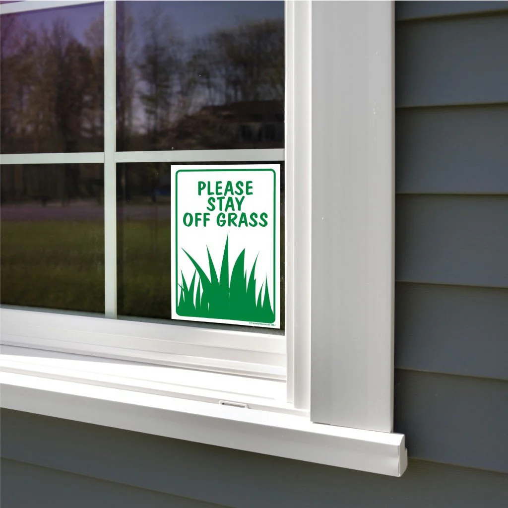 Please Stay off the Grass Sign or Sticker - Image 7