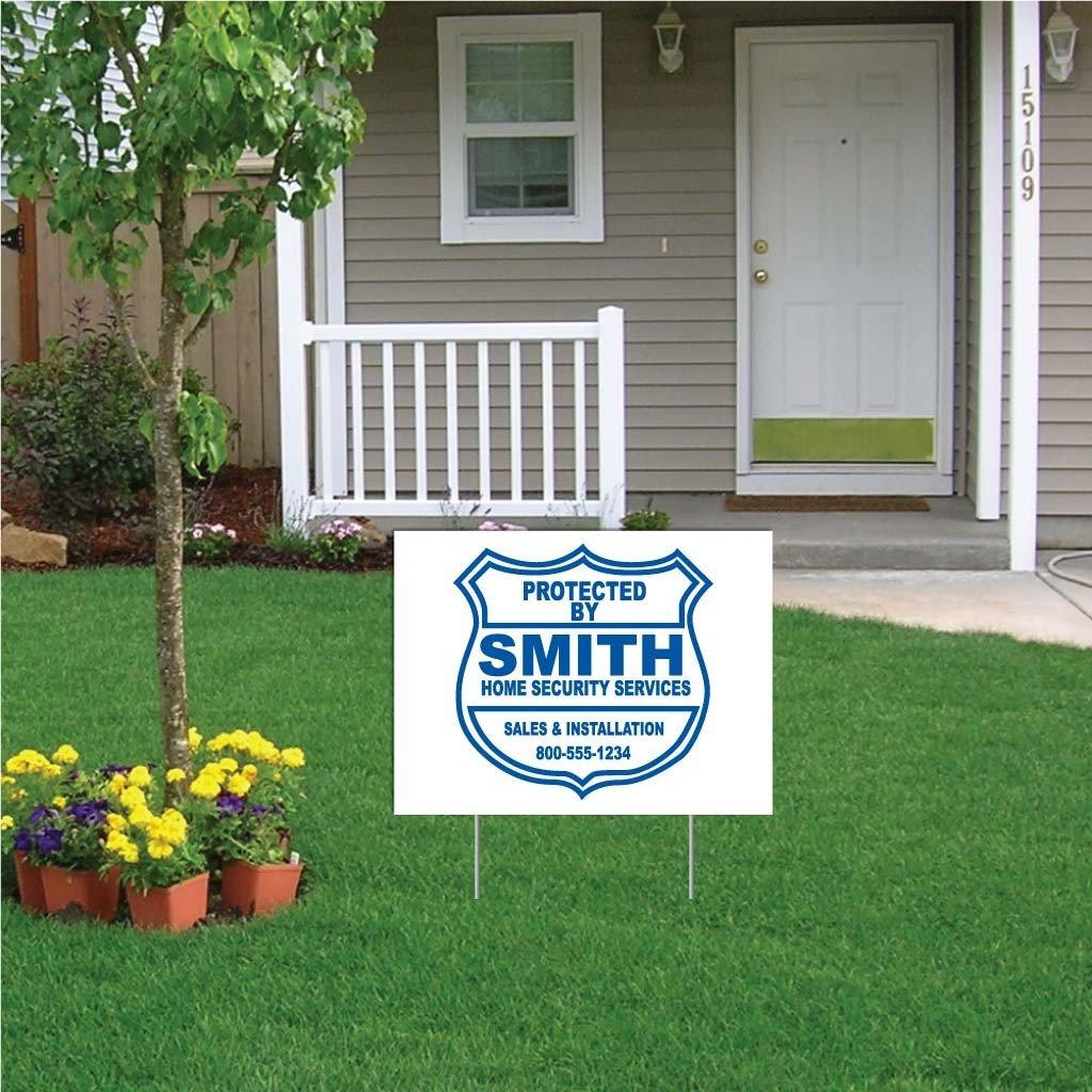 Protected by Smith Home Security Services Sign or Sticker