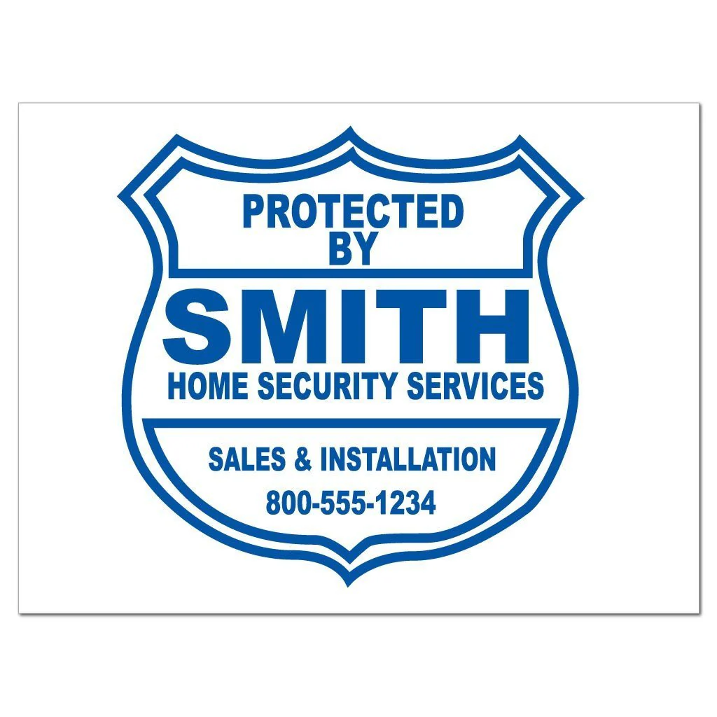Protected by Smith Home Security Services Sign or Sticker - Image 2