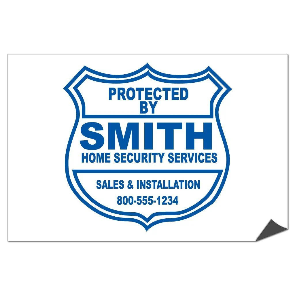 Protected by Smith Home Security Services Sign or Sticker - Image 5